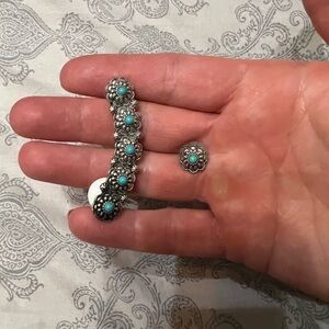 Costume turquoise earrings